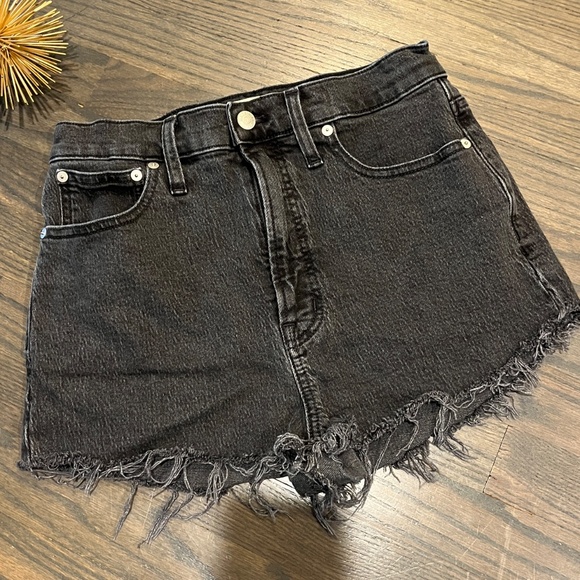 Madewell The Perfect Vintage Jean Cut-Off Shorts Black Size 27 - Picture 4 of 7